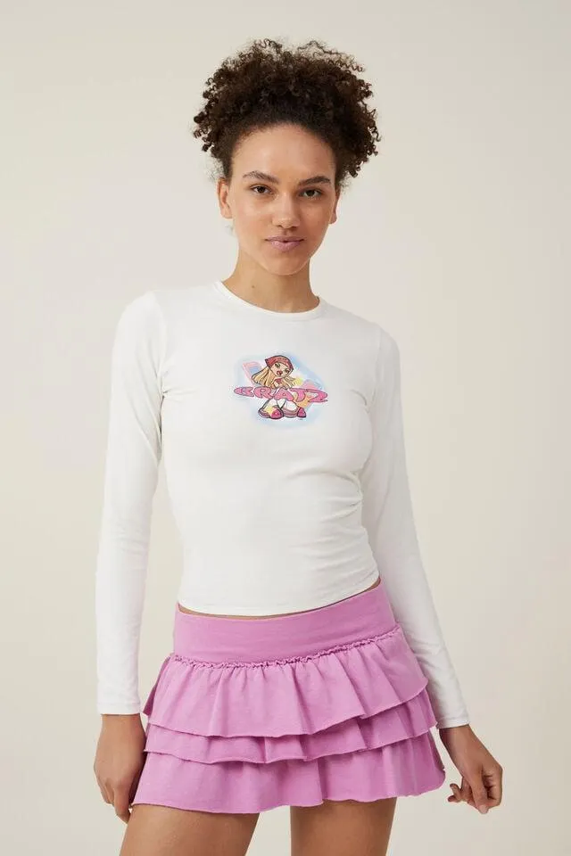 Cotton Long Sleeve Crew Neck Top