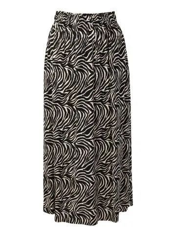 Women's Frill Waist Midi Skirt in New Wild