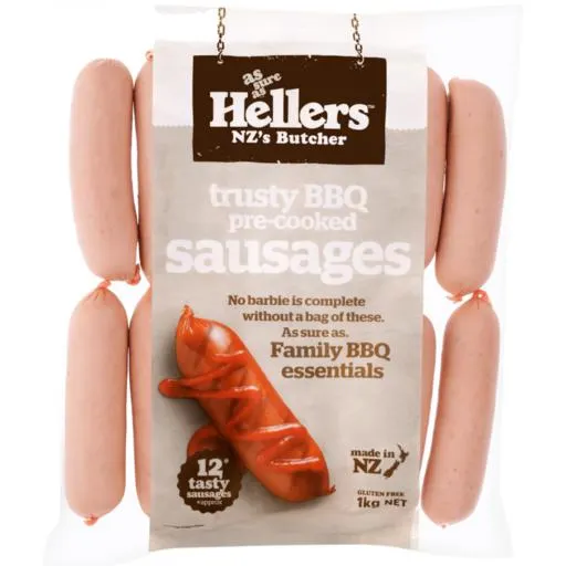 Hellers Sausages Pre Cooked 1kg