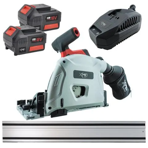 XHD Lithium Cordless Rail Saw Brushless 18V 5Ah with 1.4m Rail