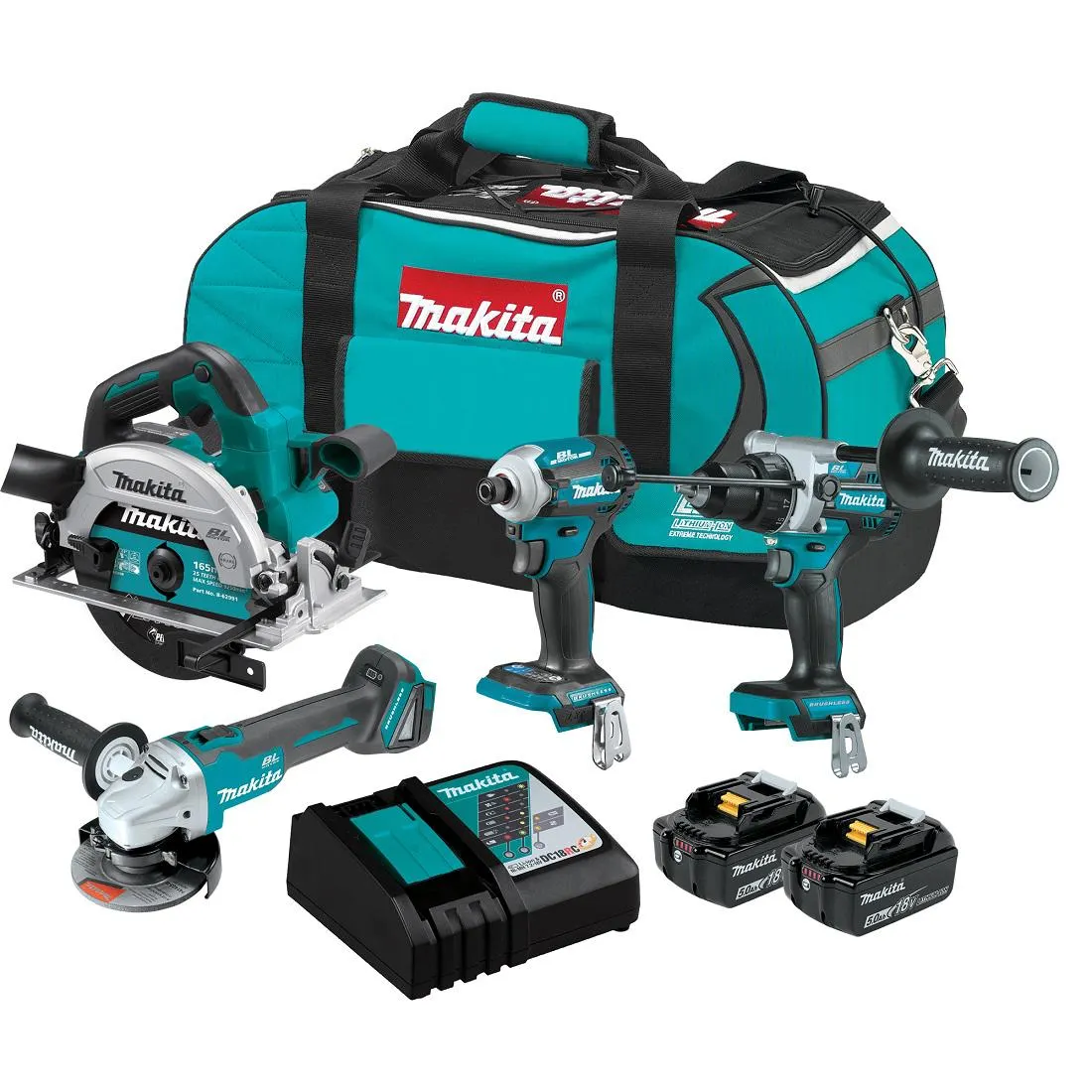 4 Piece Kit 18V LXT Brushless 5.0Ah DLX4153TX1