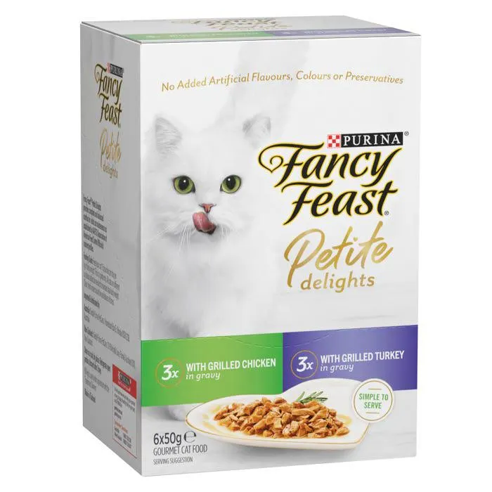 Fancy Feast Petite Delights Chicken Turkey Multipack 6x50g