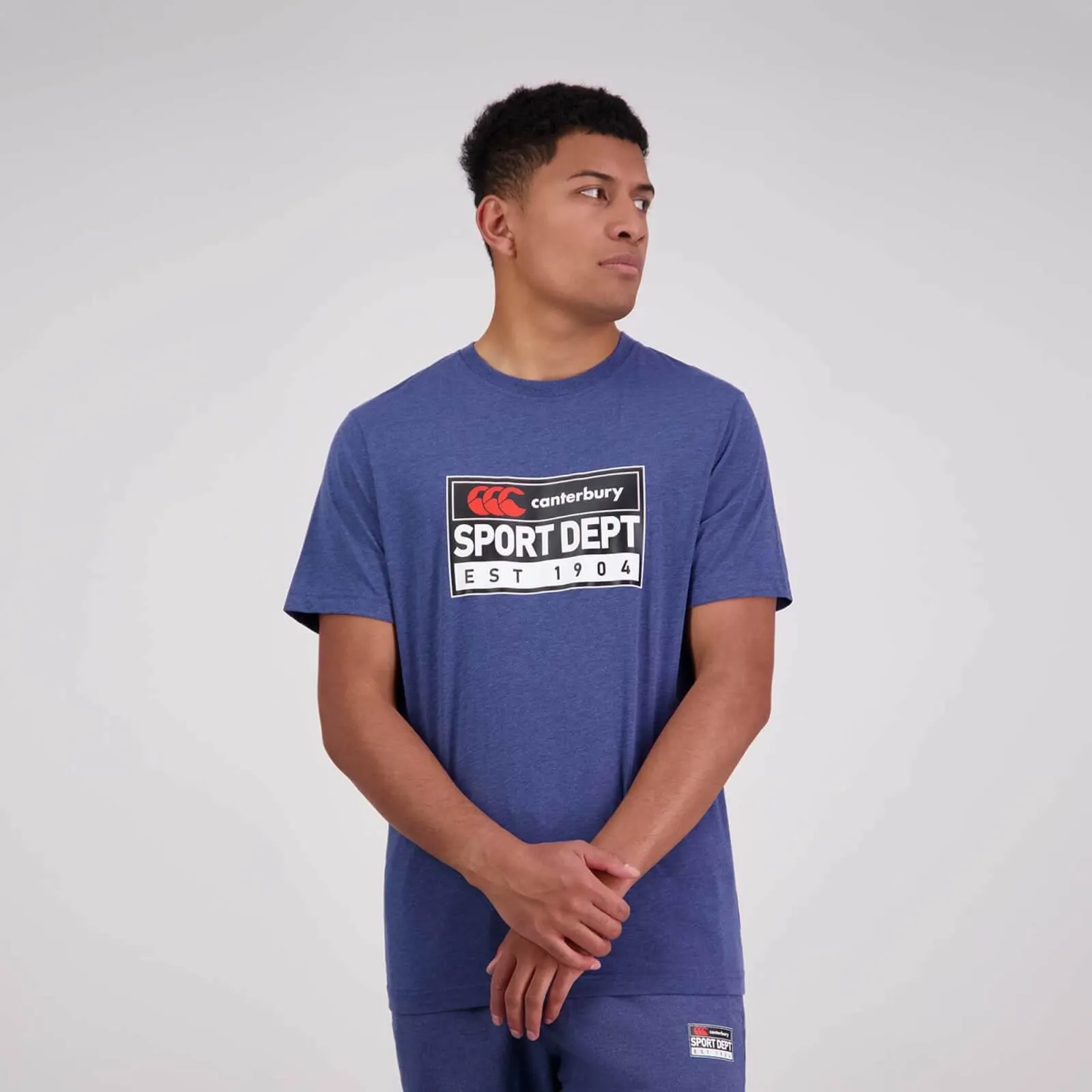 Mens Sport Dept. Ss T-Shirt Denim Marl