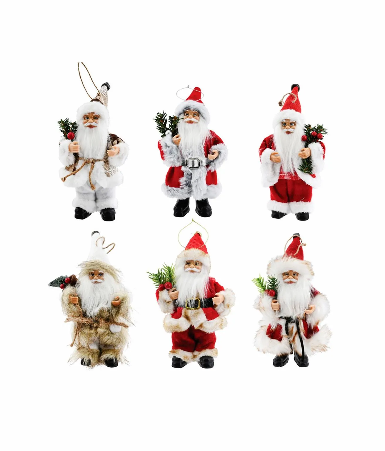 Vintage Santa Figurine Assorted 18cm