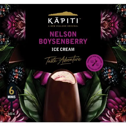 Kapiti Ice Cream Boysenberry 6 Pack