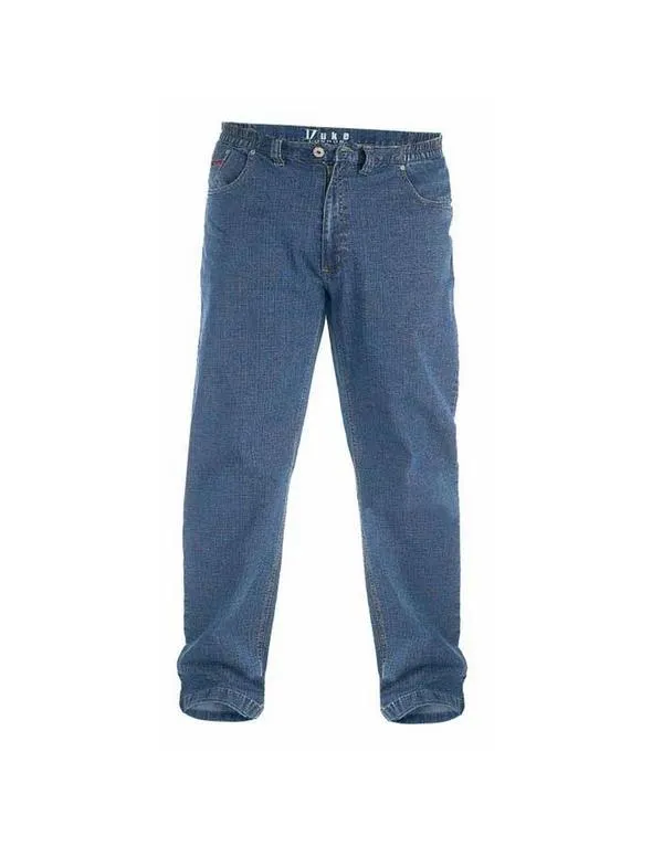 Duke London Mens Kingsize Bailey Elasticated Waist Jeans