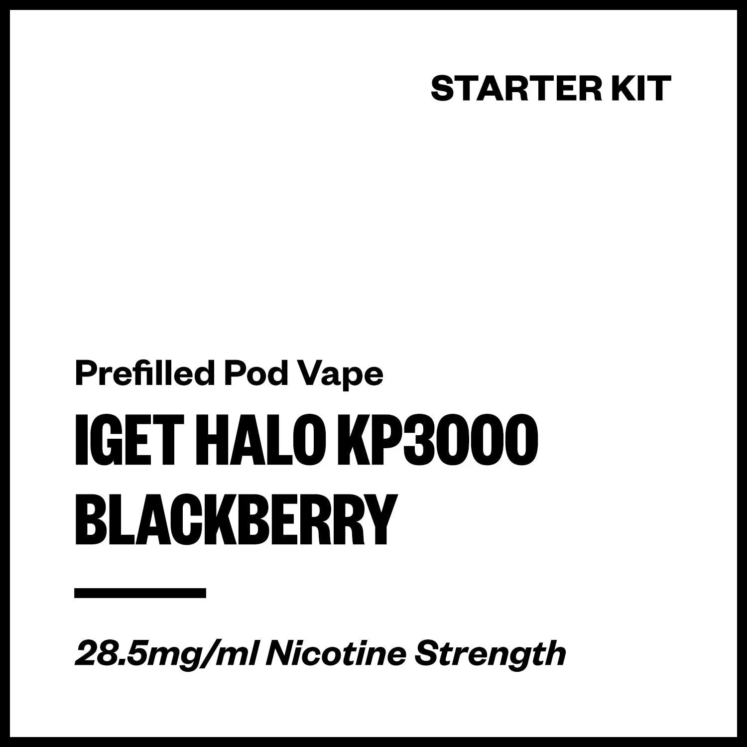 IGET Halo KP3000 - Blackberry (Starter Kit)