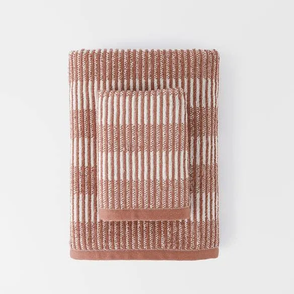 Adana Towel - Dusty Clay/Ivory