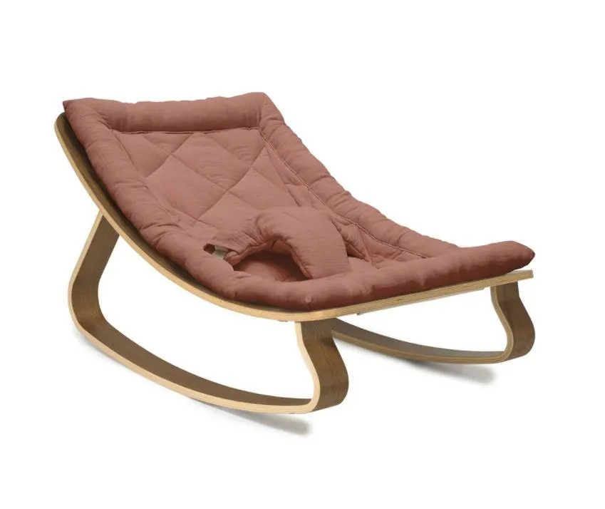 Charlie Crane Baby Rocker Levo - Walnut with Bois de Rose Cushion