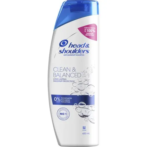 Head & Shoulders Clean & Balanced Anti Dandruff Shampoo For Clean Scalp 400 Ml 400ml