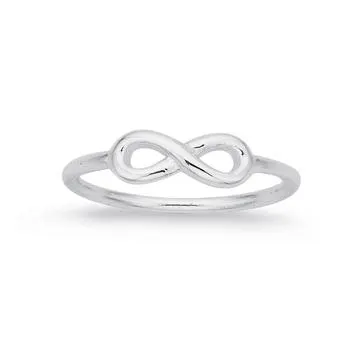 Sterling Silver Infinity Mini Ring Size G