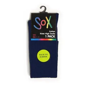 1 Pack Sox Cotton Knee High Socks - Girls'