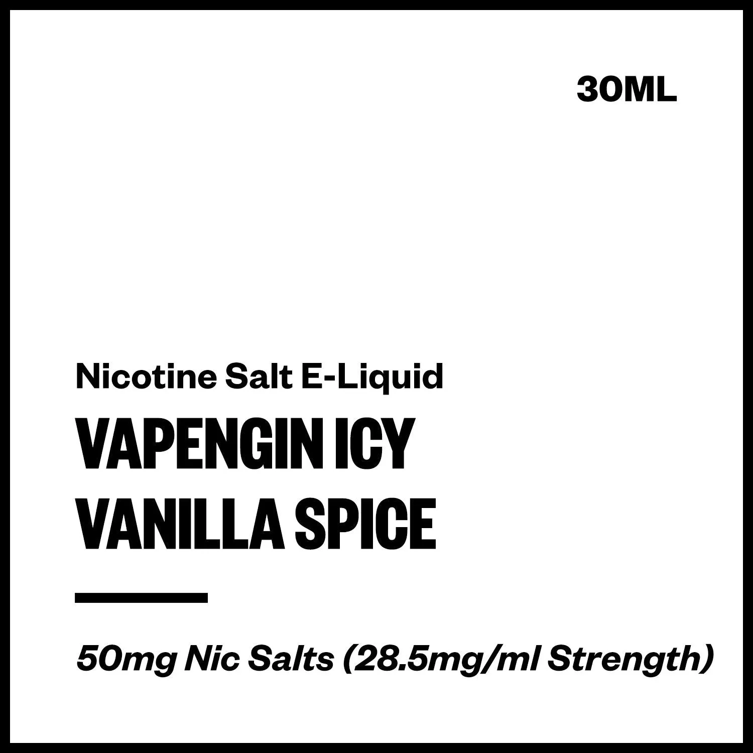 Vapengin Icy - Vanilla Spice (Nic Salt E-Liquid 30ml)