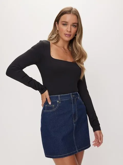 Soft Square Neck Long Sleeve