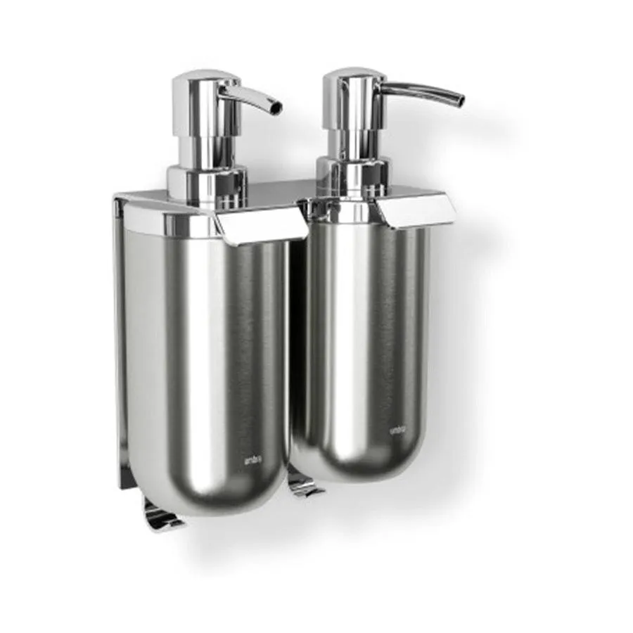 Umbra Junip Wall Mounted Double Soap Pump Stainless Steel