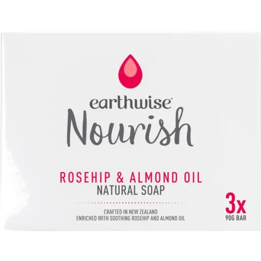 Earthwise Soap Nourish Rosehip & Almond Oil 3 Pack