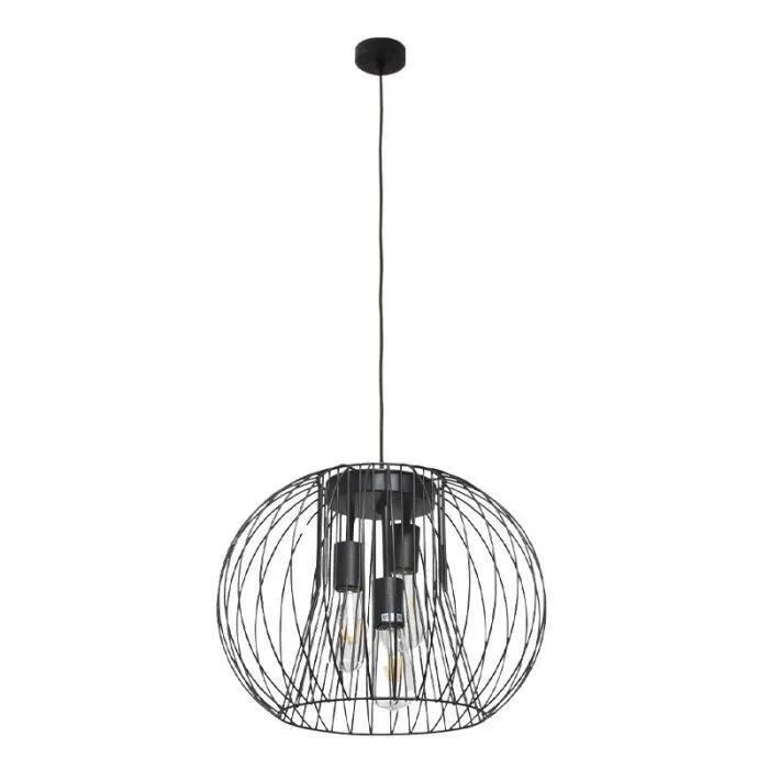 MALO.2 MATT BLACK 45CM 3 LIGHT PENDANT
