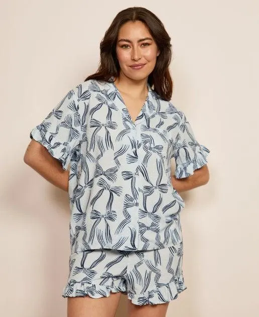 Women's Woven Frill Short PJ Set
