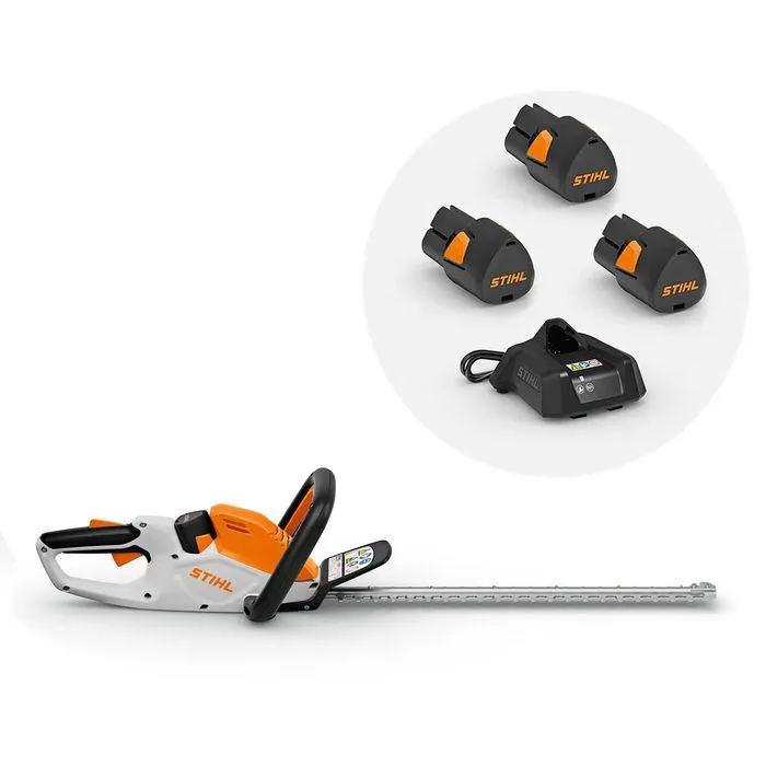 STIHL HSA 40 Battery Hedge Trimmer (With Charger & 3 Batteries)