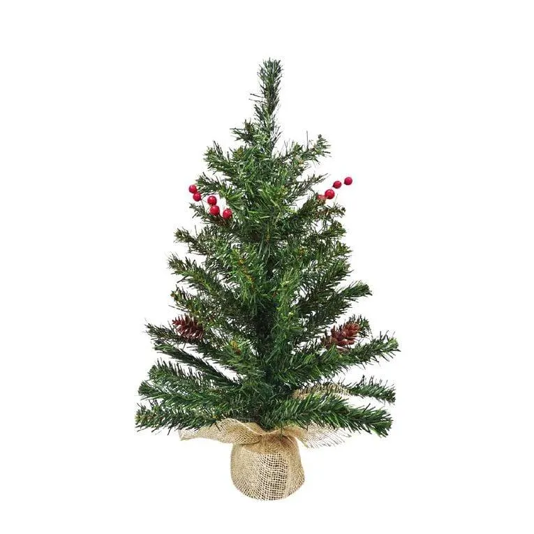 Wonderland Mini Table Top Christmas Tree with Berries 60cm
