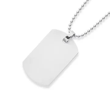 Chisel Stainless Steel Dog Tag Pendant