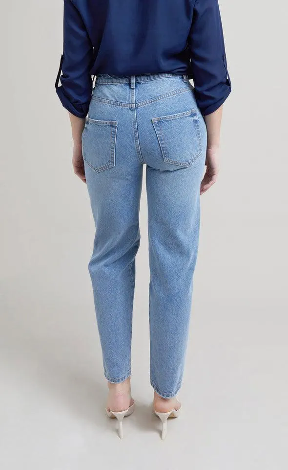 High Rise Ankle Grazer Jean