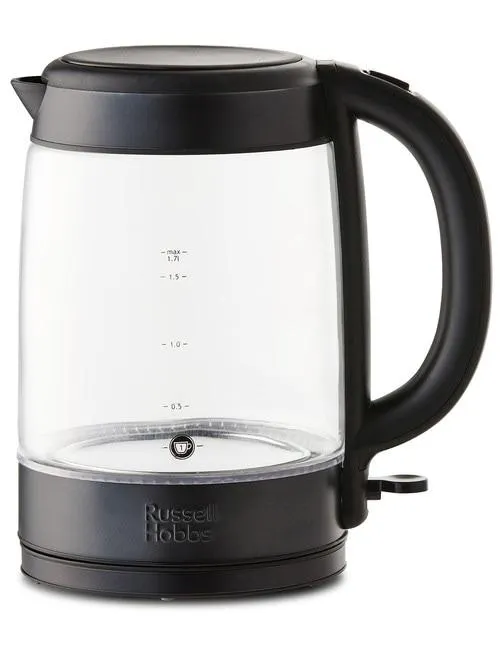 Russell Hobbs 1.7L Brooklyn Glass Kettle, Black, RHK172BCH