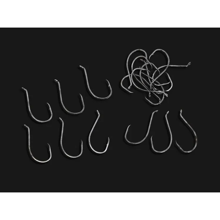 Fishing Hooks Black Beak Size 6/0 18Pcs