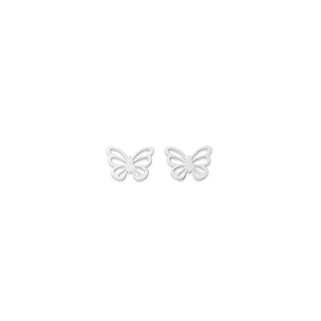 Sterling Silver Butterfly Studs