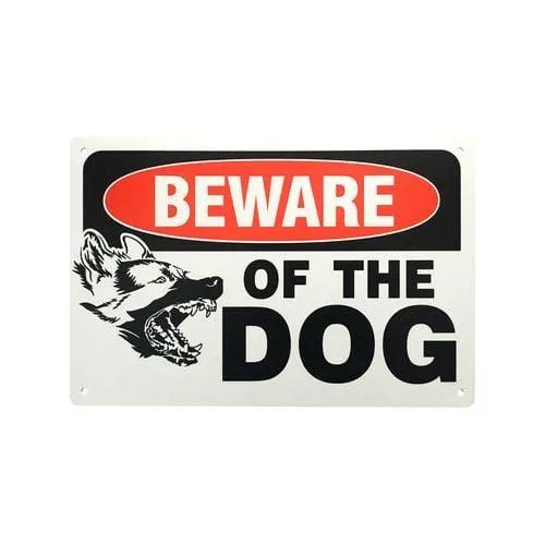 Brutus 300 x 200mm Beware Of The Dog Plastic Sign