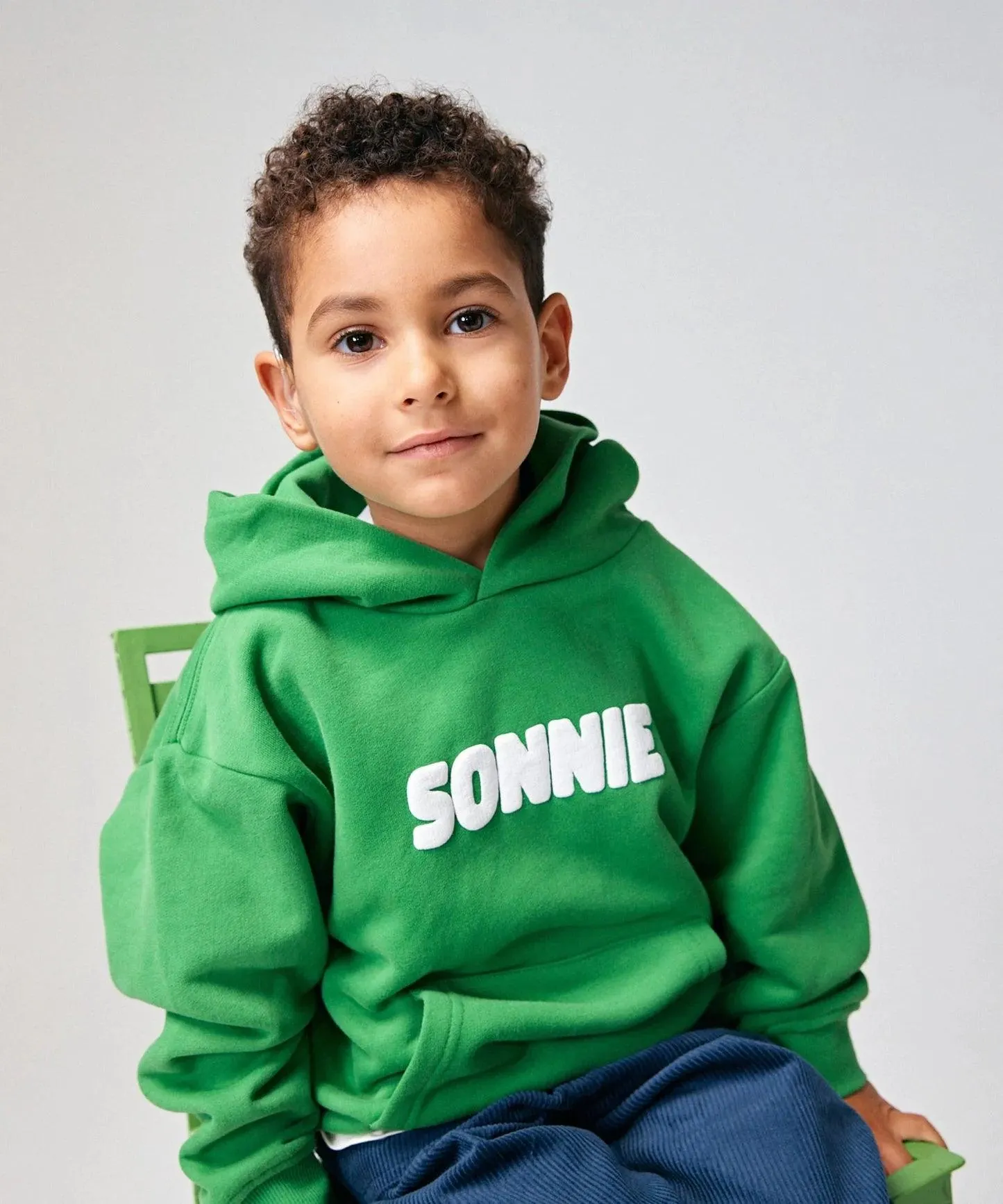 SONNIE - PUFF PRINT HOODIE KERMIT GREEN