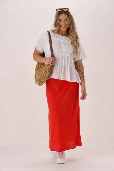 Shine On Label Avelina Skirt Coral