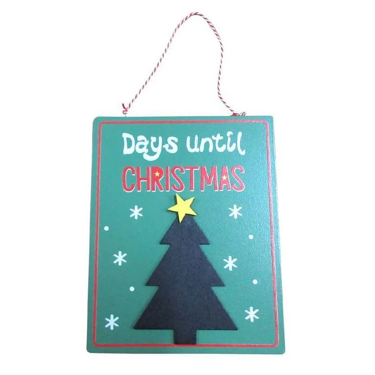 Wonderland Novelty Countdown to Christmas Chalk Board 20cm