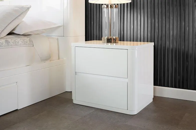Alanya 2 Drawer Bedside Table
