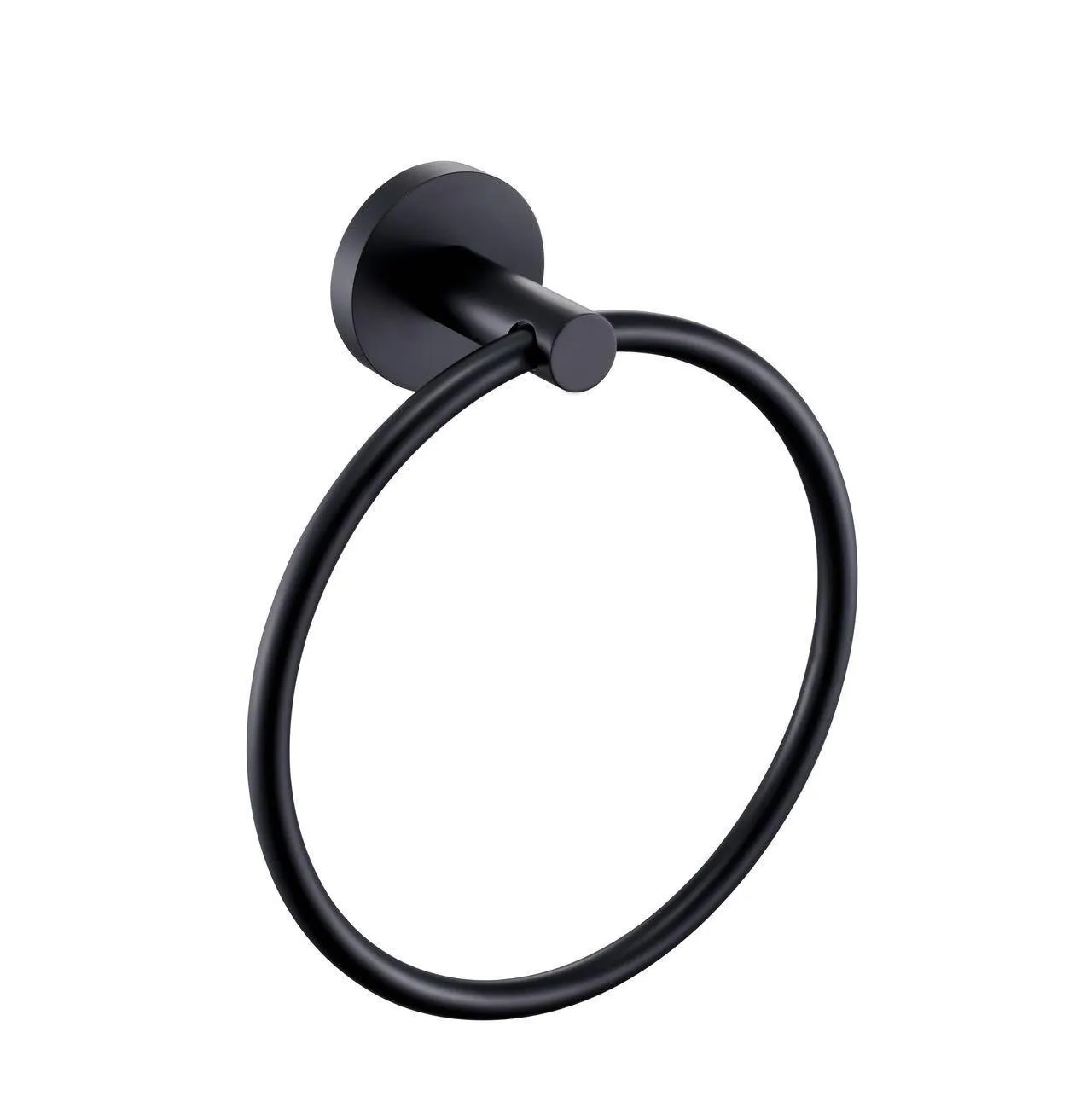 Towel Ring Round Matt Black