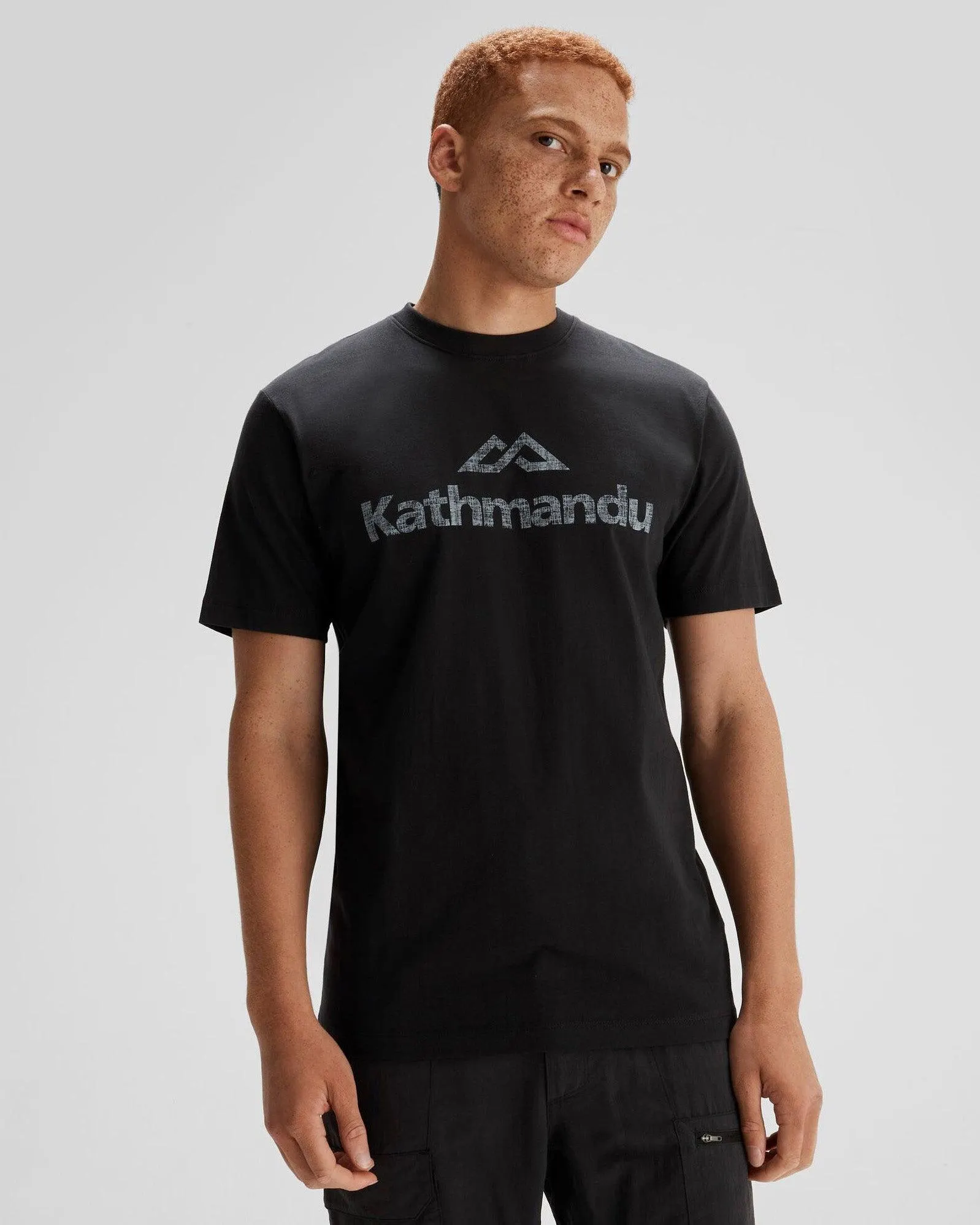 Men's Logo Organic Cotton T-shirt - Black Stingray