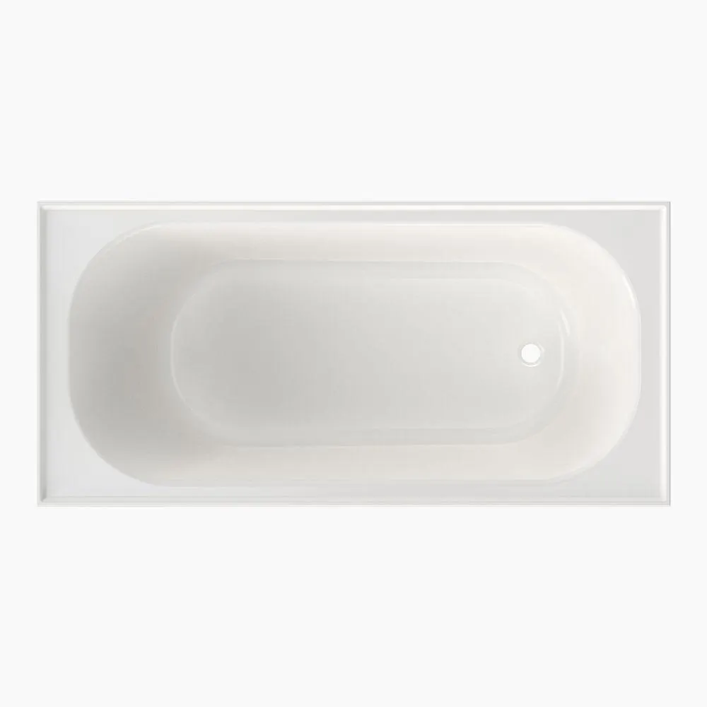 Round 1525 Four Tile Flange Bath No Overflow CL50001.W4TFN