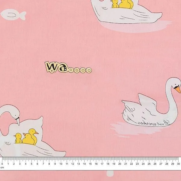Sweety Twills Fabric, Pink Swan- Width 160cm