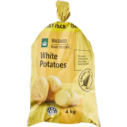 Potatoes WW Washed White Bag