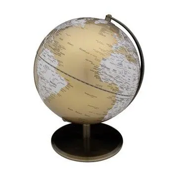 Spinning Globe - Gold/Cream