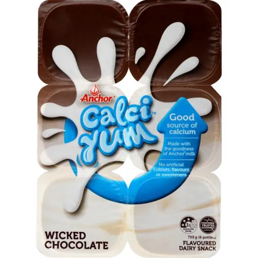 Anchor Calci Yum Dairy Food Wicked Chocolate 6 Pack