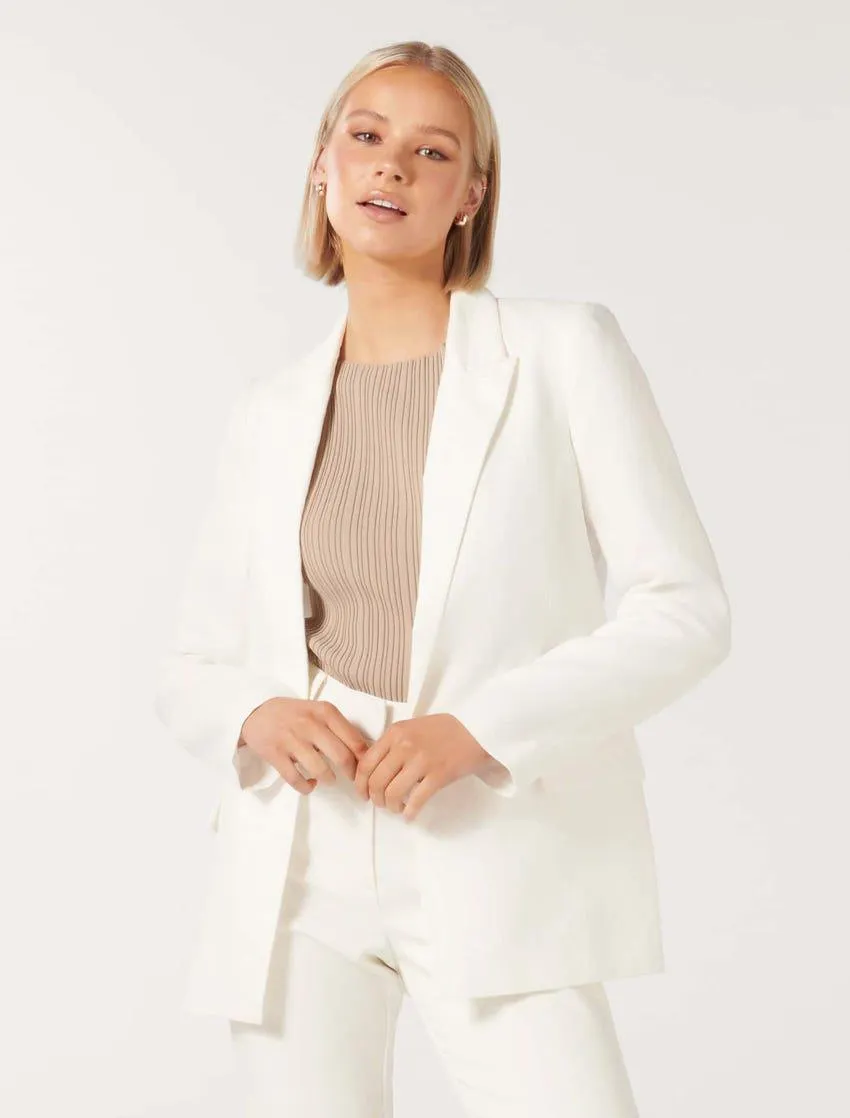 Lacey Linen Blazer