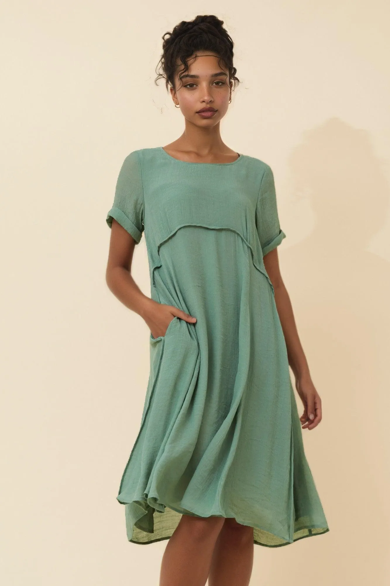 DREE SOLID MIDI DRESS