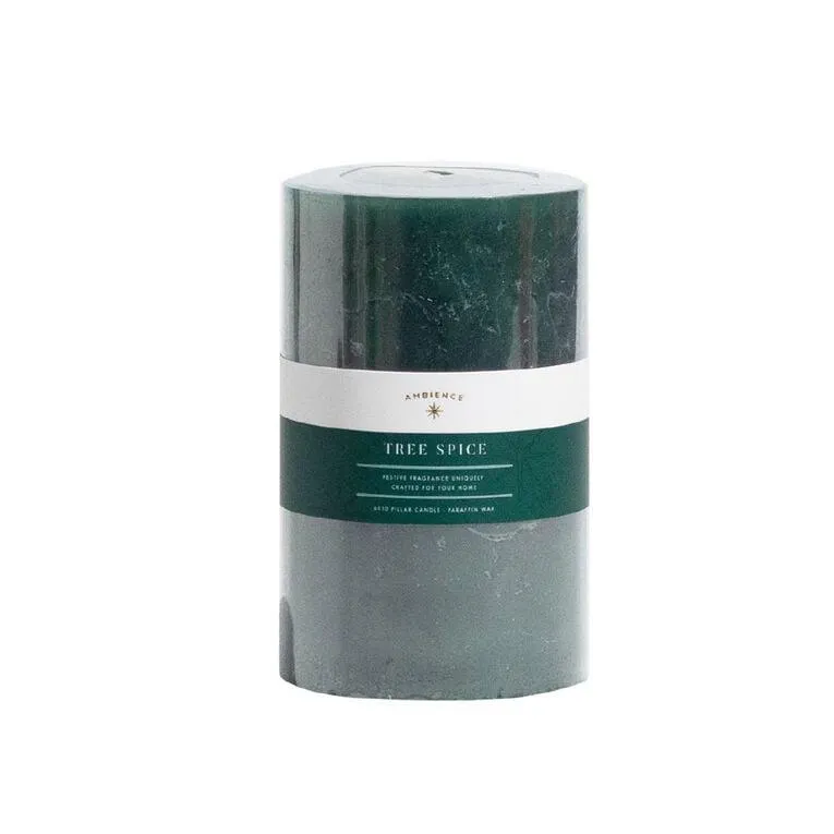 Living & Co Ambience Scented Pillar Candle Tree Spice