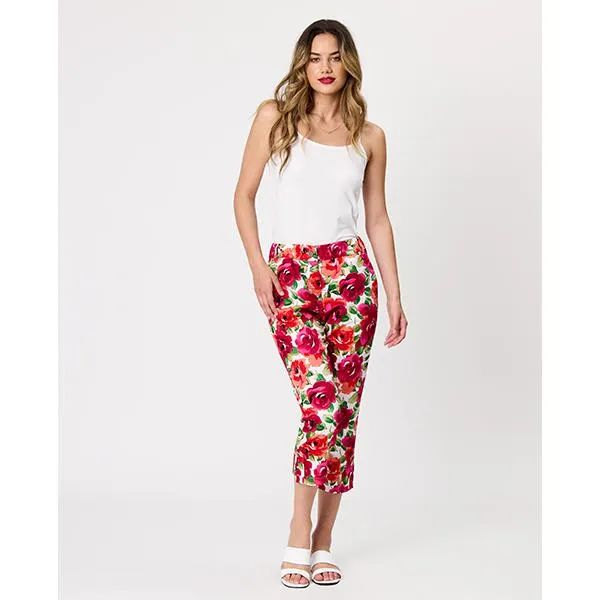Lucille 3/4 Printed Pants Pink