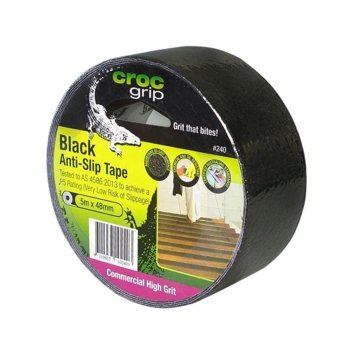 Croc Grip 48mm x 5m Black Anti-Slip Tape - Black