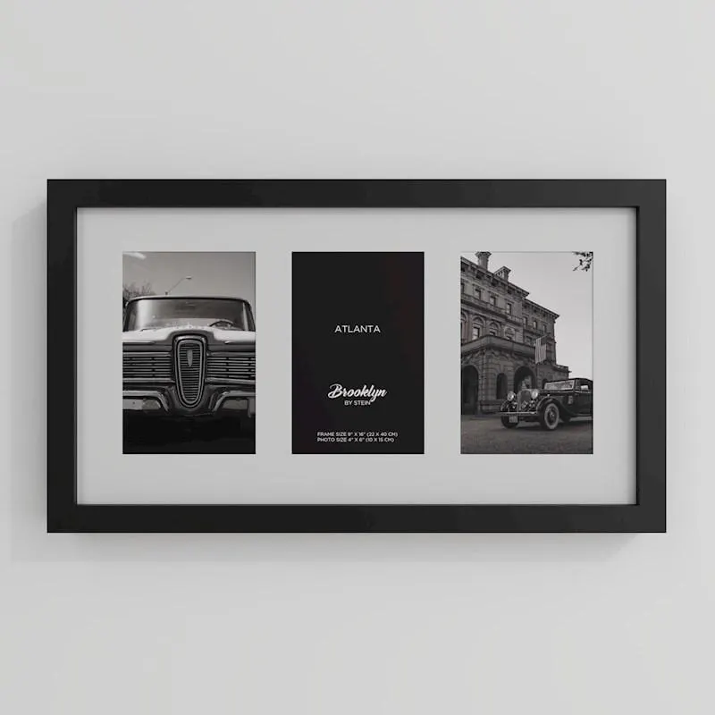 Brooklyn Atlanta Photo Frame Multi 3x Black 10x15cm