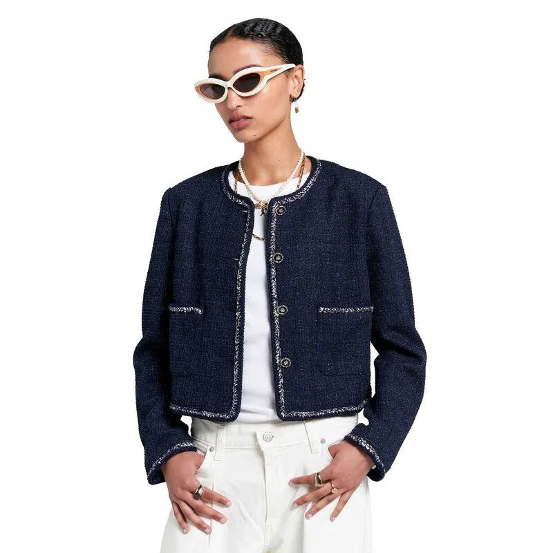 Karen Walker Cropped Bouclé Jacket