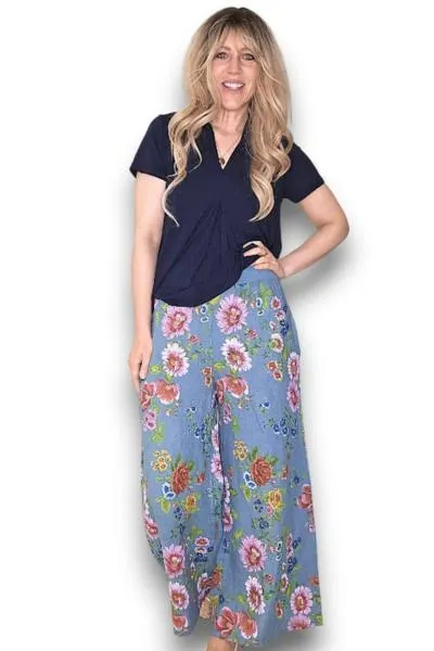 Palazzo Doily Rose Pant Petrol