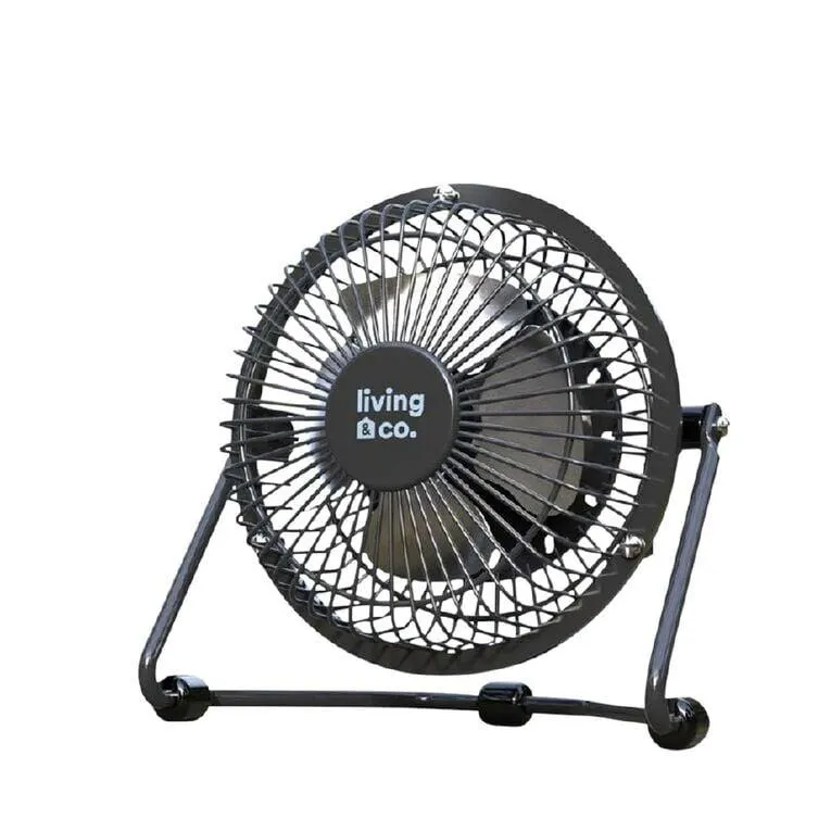 Living & Co USB-A Desk Fan Black